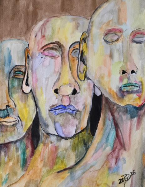 Unwilling to look at masked authority. Unwilling to submit.