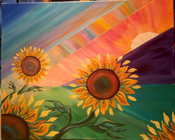Evening Sunflowers