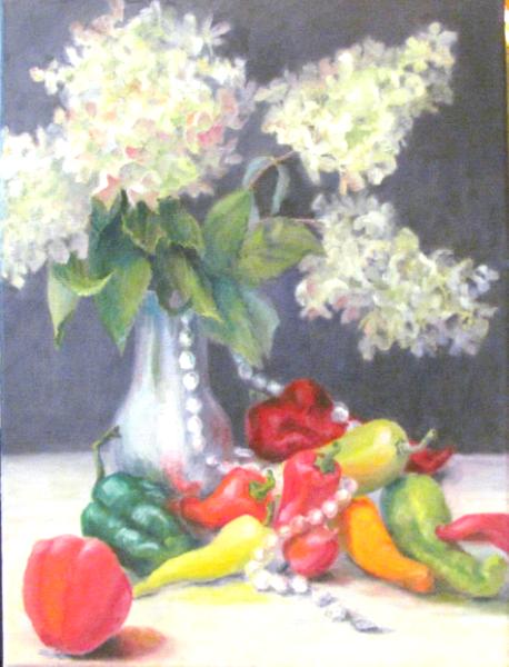 Peppers, Pearls and PeeGees (Hydrangeas)