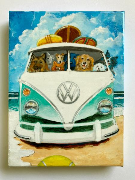 BUSLOAD OF DOGS GO TO THE BEACH