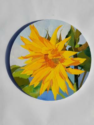 Sunflower, paper collage Sunflower, paper collage