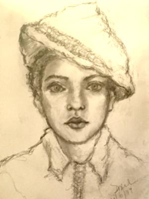 Sketchbook drawing #14 (Portrait study A) Sketchbook drawing #14 (Portrait study A)
