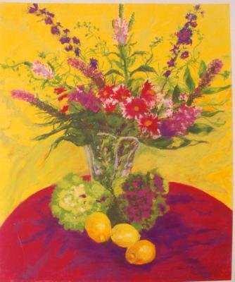 #111 Purple flowers with lemons