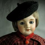 antique glass button