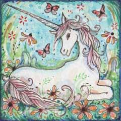 Little Unicorn art print fantasy art unicorn picture