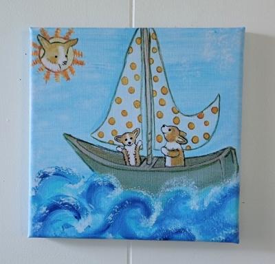 Sunshine and polka-dot sails 8x8
