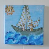 Sunshine and polka-dot sails 8x8