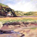 No. 21 Dylan Thomas' Boat House, Laugharne, oils, 8x10 ins