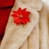 Red Poinsettia Pin