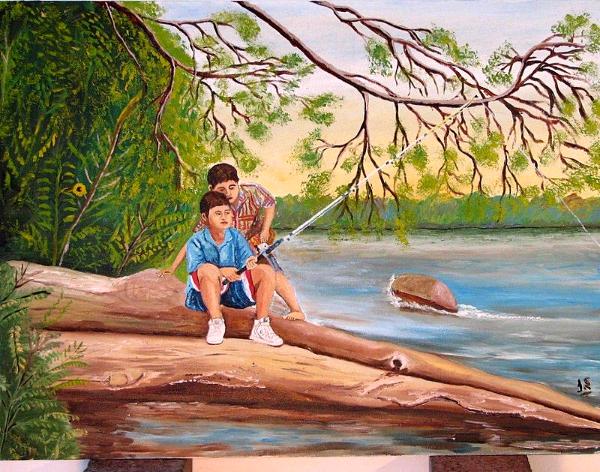 boys fishing