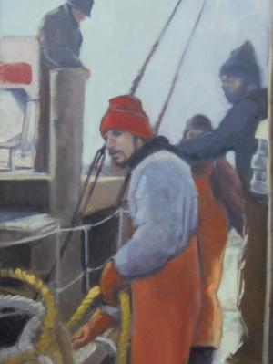 Working the Laura B 24x44" oil sold Working the Laura B 24x44" oil sold
