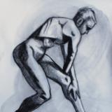 Male Nude, Bending