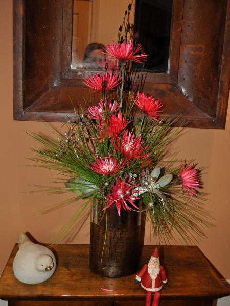 Christmas floral arrangement 2014