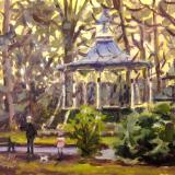 Autumn sunset by the Bandstand, Old Town Gardens