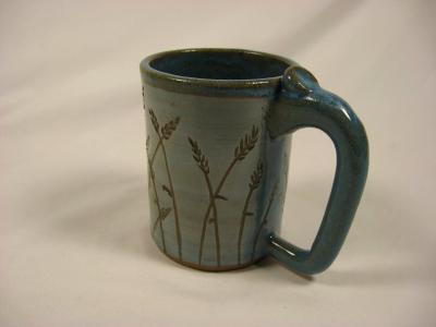 110416.C Mug with Wheat Carving 110416.C Mug with Wheat Carving