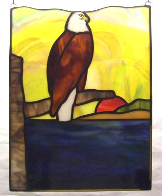 Bald Eagle Sunset Panel 10" by 14" Bald Eagle Sunset Panel 10" by 14"