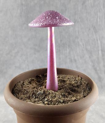 #04152438 mushroom with glass stake 8''Hx4''W $70 #04152438 mushroom with glass stake 8''Hx4''W $70