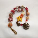 B-159 Shades of Red Chunky Bracelet