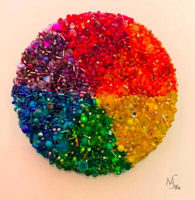 Beaded Rainbow Circle - Sold Beaded Rainbow Circle - Sold