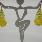 E-97 Yellow Pyramid Earrings