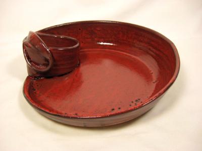 110926.C Spiral Chip-N-Dip with Magma Glaze