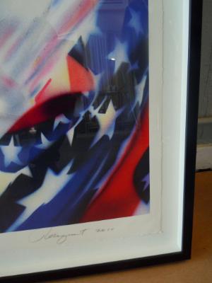 James Rosenquist "Stars and Stripes at the Speed of Light" 2010, Detail James Rosenquist "Stars and Stripes at the Speed of Light" 2010, Detail
