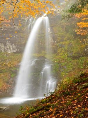 Platte Kill Falls and Autumn Hillside Platte Kill Falls and Autumn Hillside