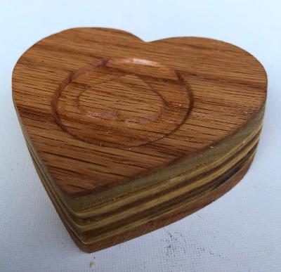 Heart shaped box with upside down inner heart