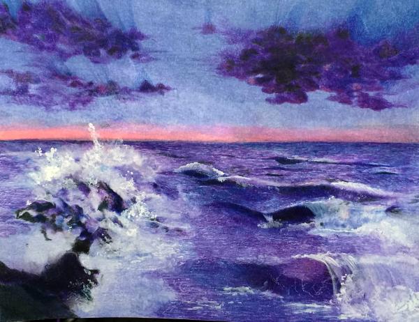 Purple seascape