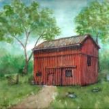The Sweet's Barn water paper in watercolor 