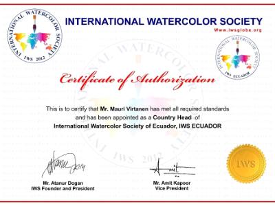 INTERNATIONAL WATERCOLOR SOCIETY 2016