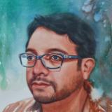 Custom watercolor portrait, 35cm x 50cm, 2018