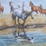 Western horse scene, 35cm x 45cm, 2017