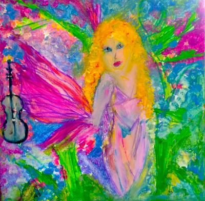 Fairy yearns for her violin Fairy yearns for her violin