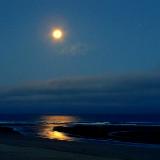 Full Moon Over The Pacific Ocean