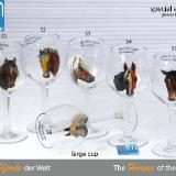 Set of handpainted glasses: A WORLD OF  HORSES