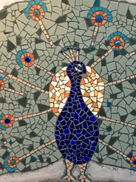 Mosaic Peacock detail