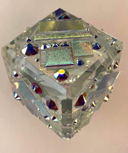 ANDROMEDA Dichroic Cube Paperweight