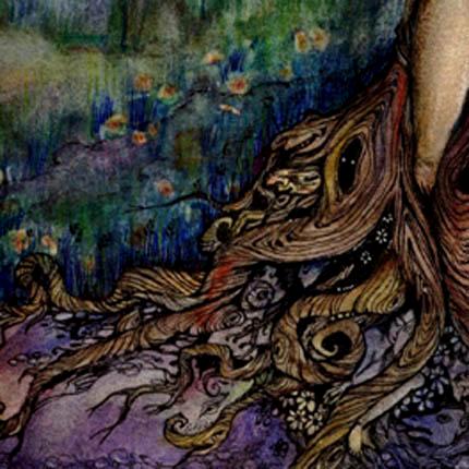 Dryad Tree Goddess Art Print from an original painting by Liza Paizis