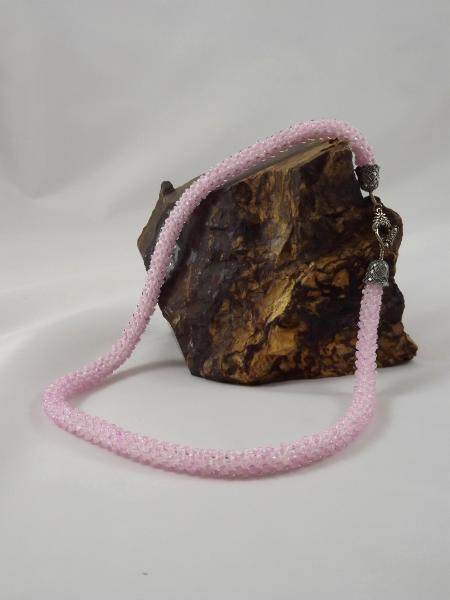 N-19 Soft Orchid Crocheted Rope Necklace