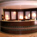 Porcelin crackle leather bar finish