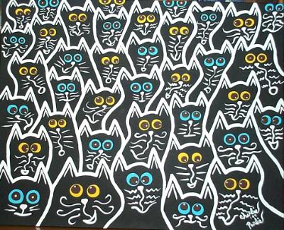 Big-eyed Black Cats Big-eyed Black Cats