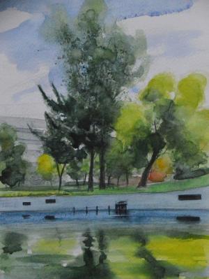 At the edge of the lake, 38cm x 28cm, 2021 At the edge of the lake, 38cm x 28cm, 2021