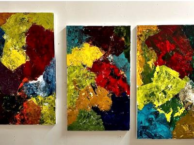 varied sizes, acrylic on canvas varied sizes, acrylic on canvas