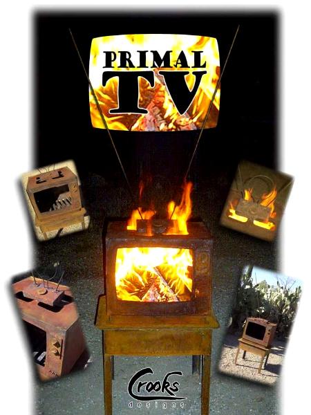 The Primal TV Fire Sculpture