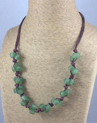 Knotted African Trade Glass Necklace Knotted African Trade Glass Necklace