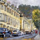 Gay Street, Bath, 10x8 ins, oils.