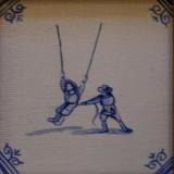 Delft tile Series - 17th C Swinging Children SOLD
