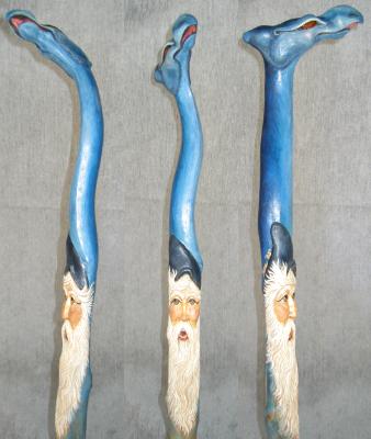 Blue Dragon Wizard walking stick