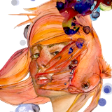Fishgirl - Watercolour & Digital